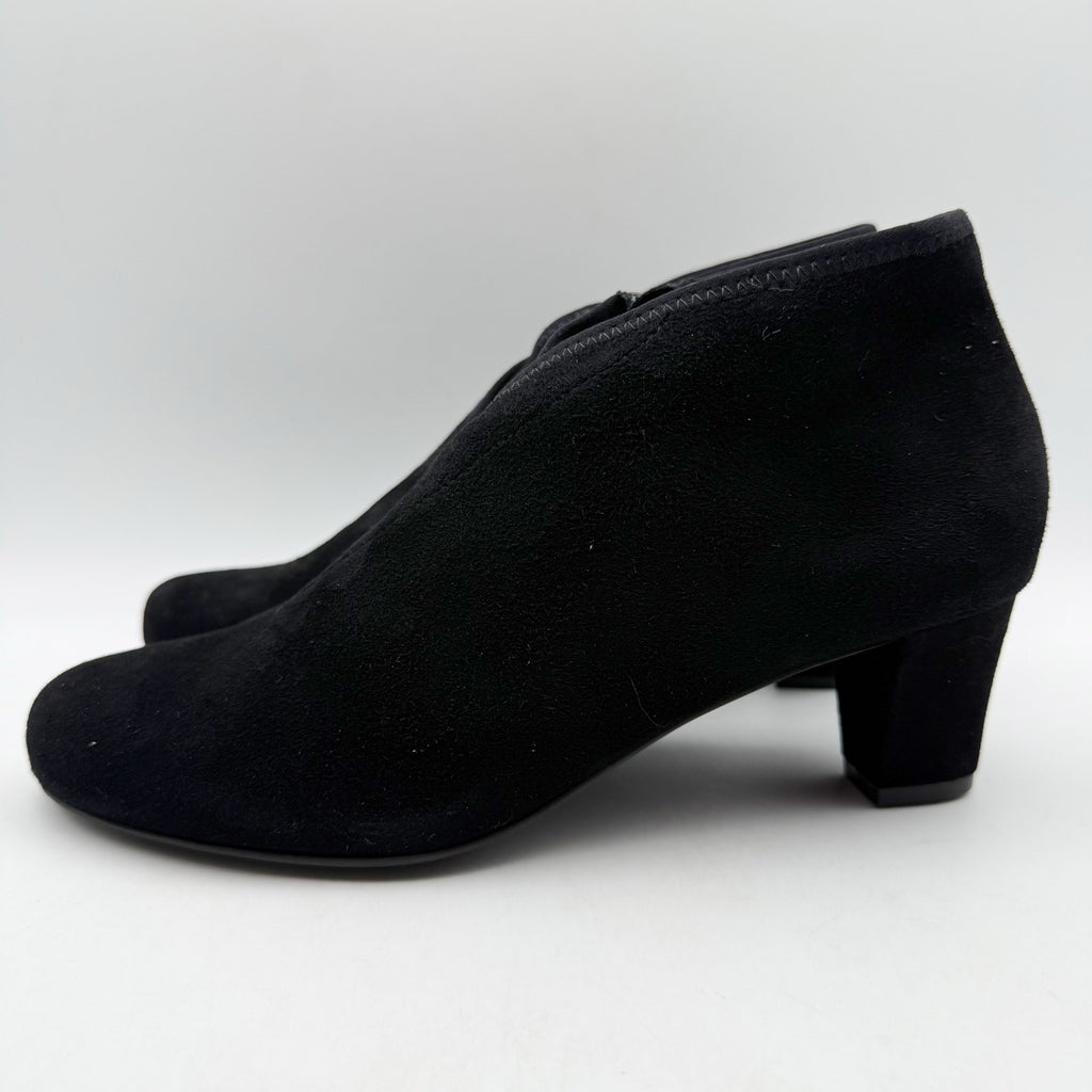 David Tate Womens Anna Bootie US 9.5 M Black Suede Ankle NIB