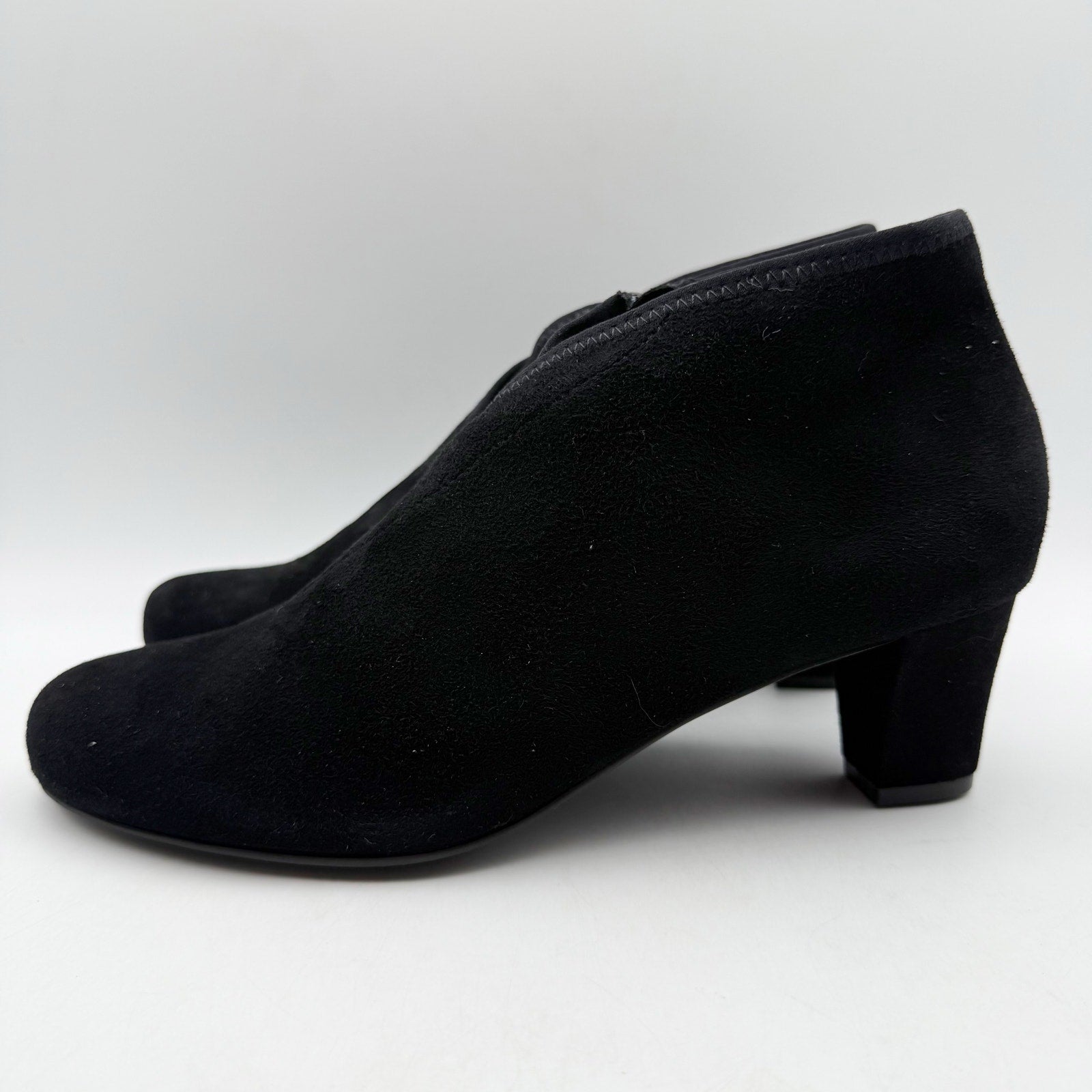 David Tate Womens Anna Bootie US 9.5 M Black Suede Ankle NIB