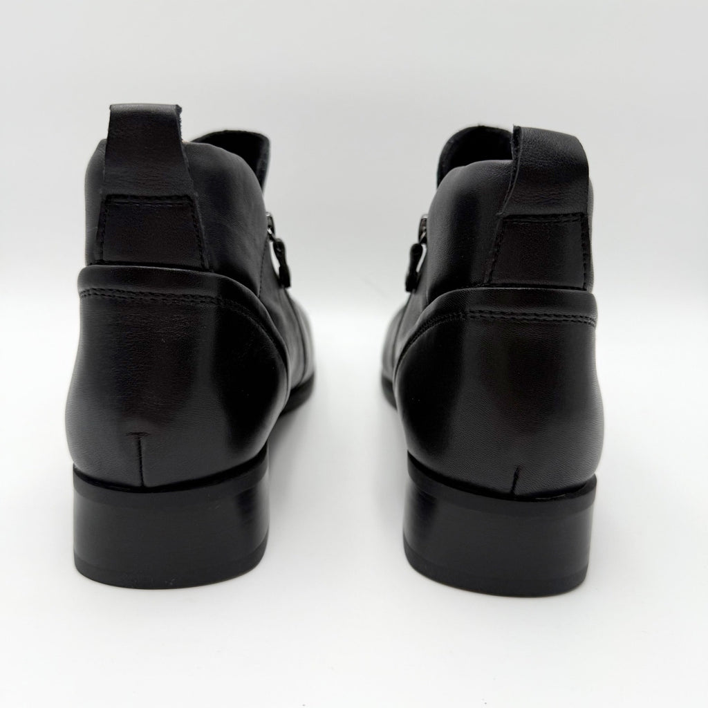 Munro Womens Neko Ankle Booties US 10.5 M Black Tumbled Leather NIB