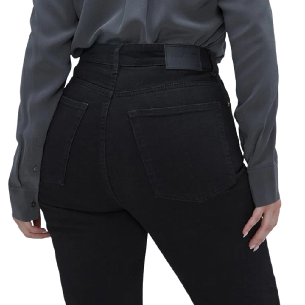 EVERLANE Women's The Curvy Way High Jeans 26x27 US 2 Black Organic Cotton NWT