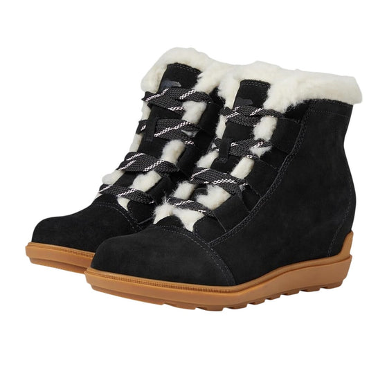 SOREL Womens Evie II Cozy Booties US 11 EU 42 Black Waterproof Leather NIB