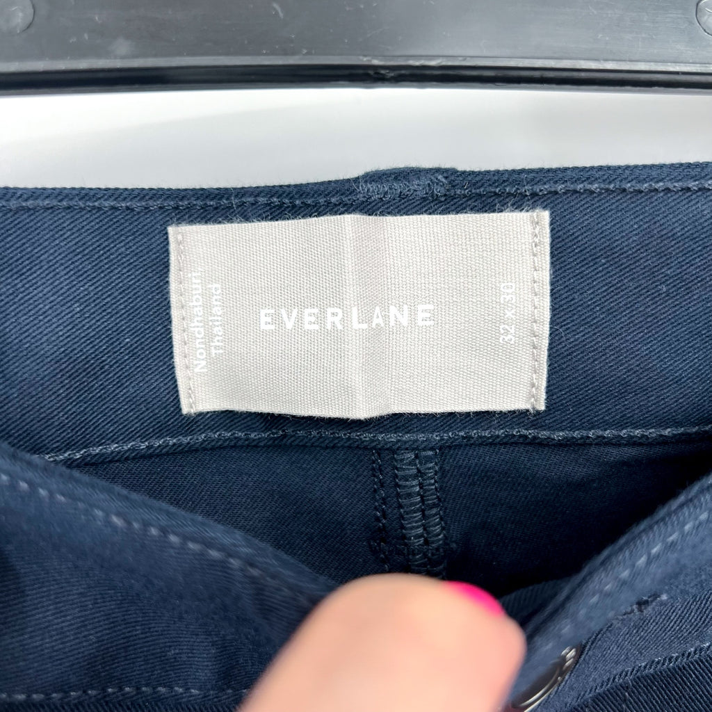 EVERLANE Men's The Performance 5-Pocket Pants 32x30 Navy Blue Stretch Chinos NWT