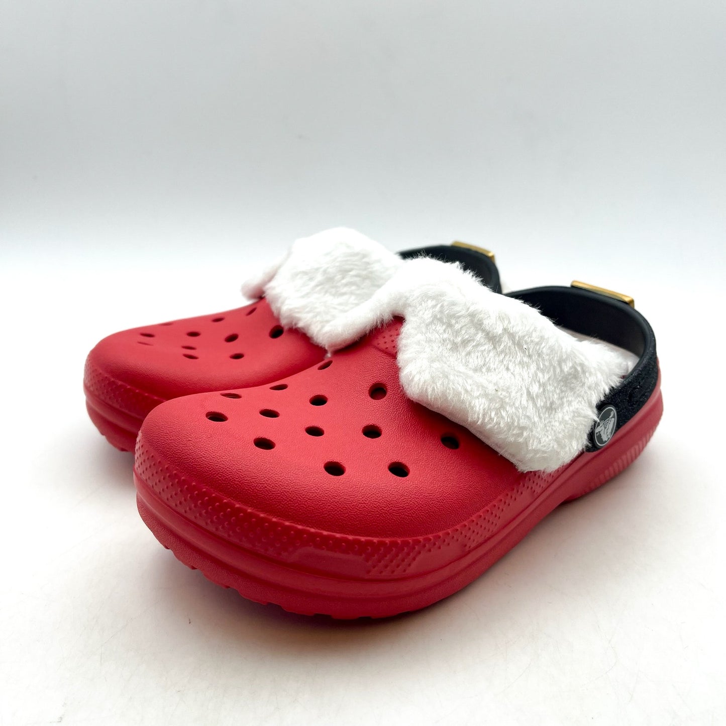 Crocs Kids Classic Lined Santa Clogs US C13 EU 30.5 Red White Lightweight NWT