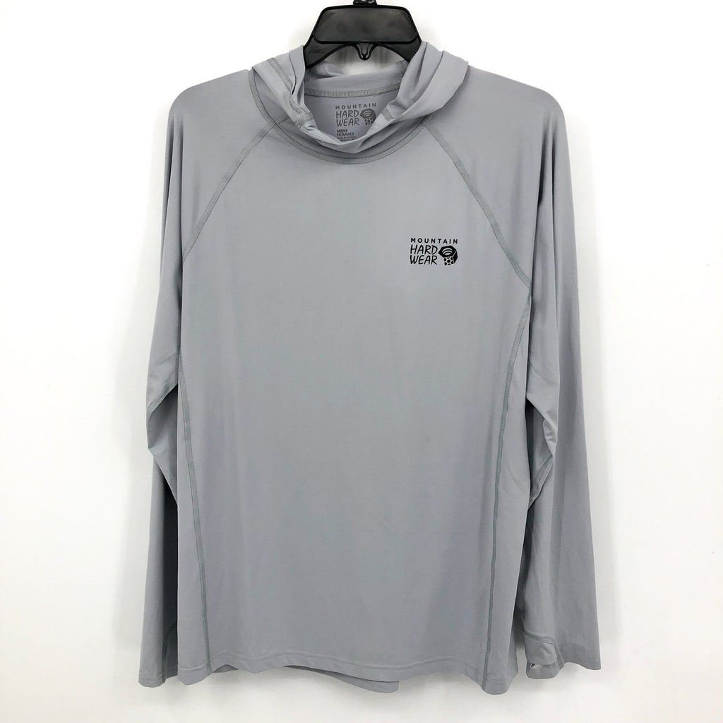 MOUNTAIN HARDWEAR Men's Crater Lake Hoody Medium Glacial Gray Long Sleeve UV NWT