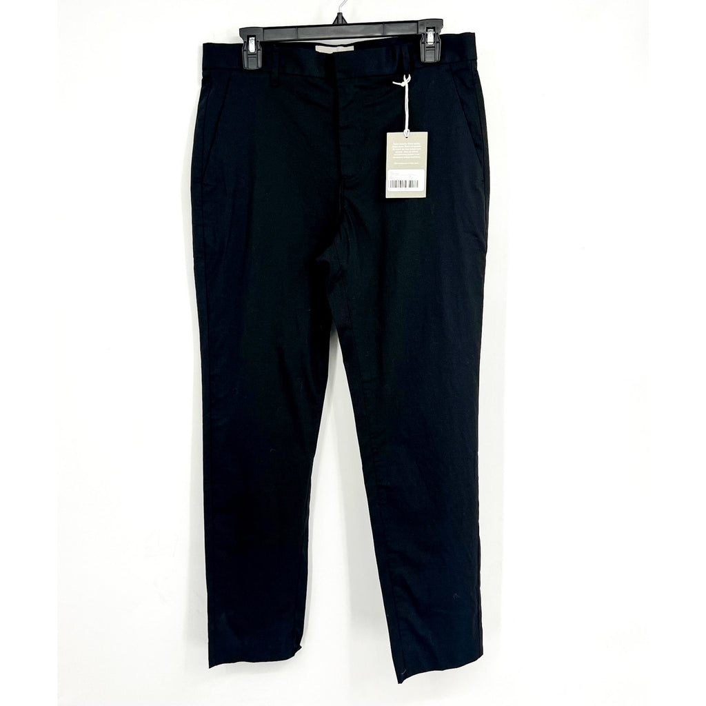EVERLANE Mens The Air Chino Pants 31x30 Black Stretch Cotton Poplin Slim Fit NWT