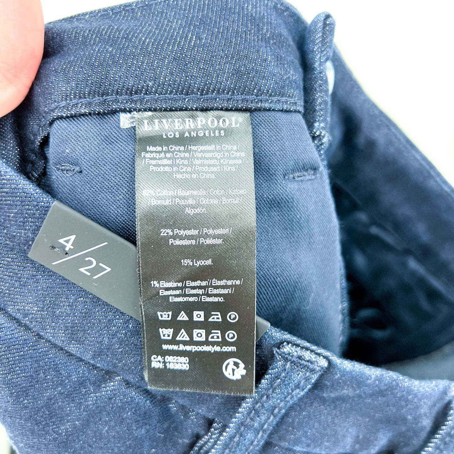 LIVERPOOL Women's Pintuck Trouser Jeans US 4 27 Blue Sturgis Midrise NWT