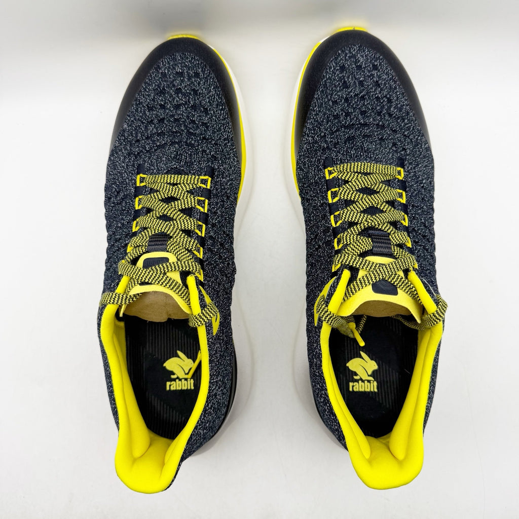 Rabbit Mens Dream Chaser Running Shoes US 11 Black Yellow Athletic Sneakers NIB