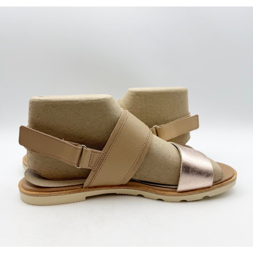 Sorel Women's Ella III Slingback Sandals Size 9 Honest Beige Honey White NIB