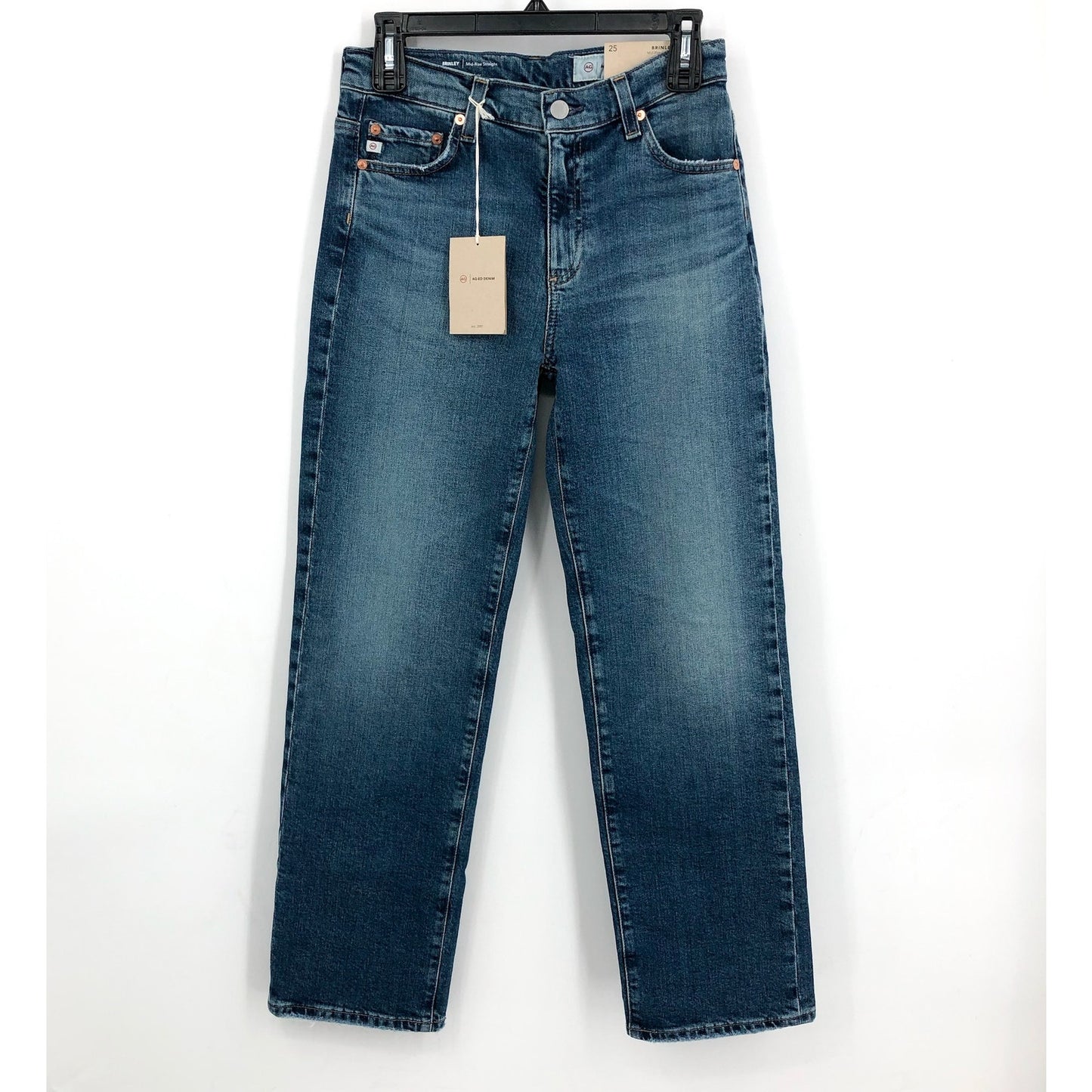 AG ADRIANO GOLDSCHMIED Womens Brinley Straight Jeans Size 25 Blue NWT