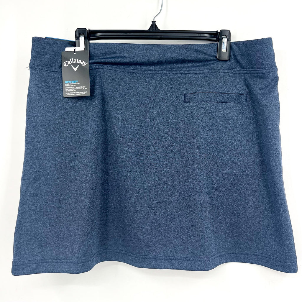 CALLAWAY Womens True Sculpt Skort Medium Blue True Navy Heather UPF 50 NWT