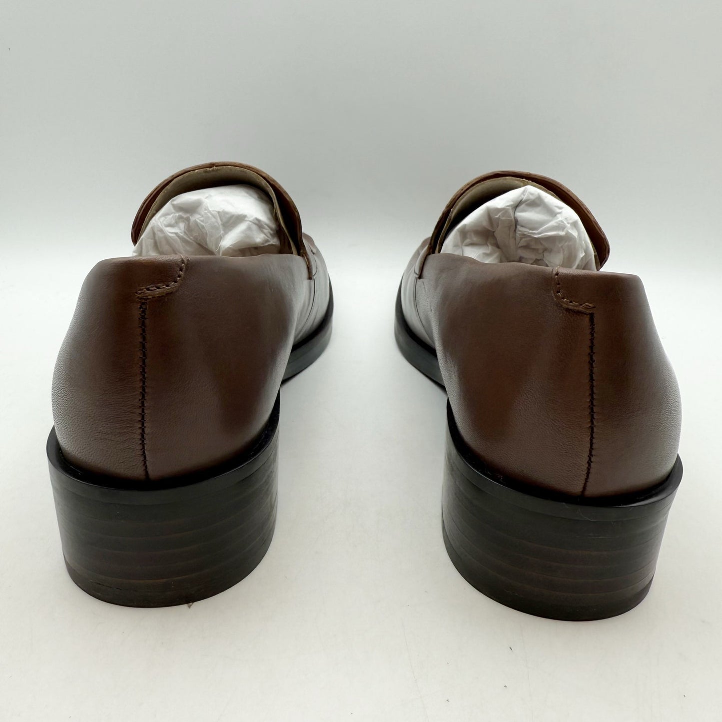 Franco Sarto Womens Bocca Loafers US 9 M EU 40 Brown Leather Slip On NWOB