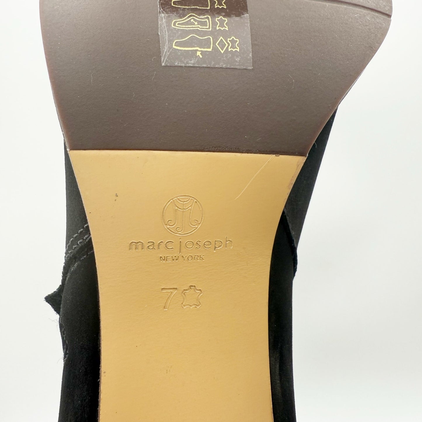 Marc Joseph New York Womens Grand Central Ankle Bootie US 7 M Black Nubuck NWOB