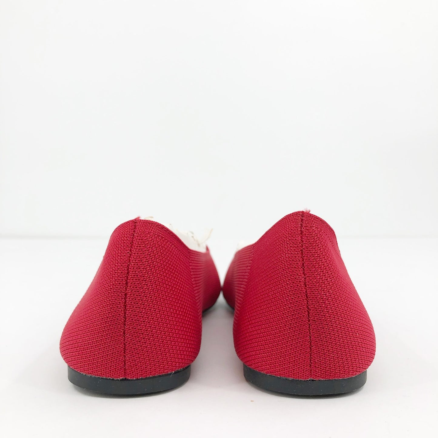 MIA Women's  Emme Flyknit Ballet Flats Shoes Size 6 Red Stripes Pointed Toe