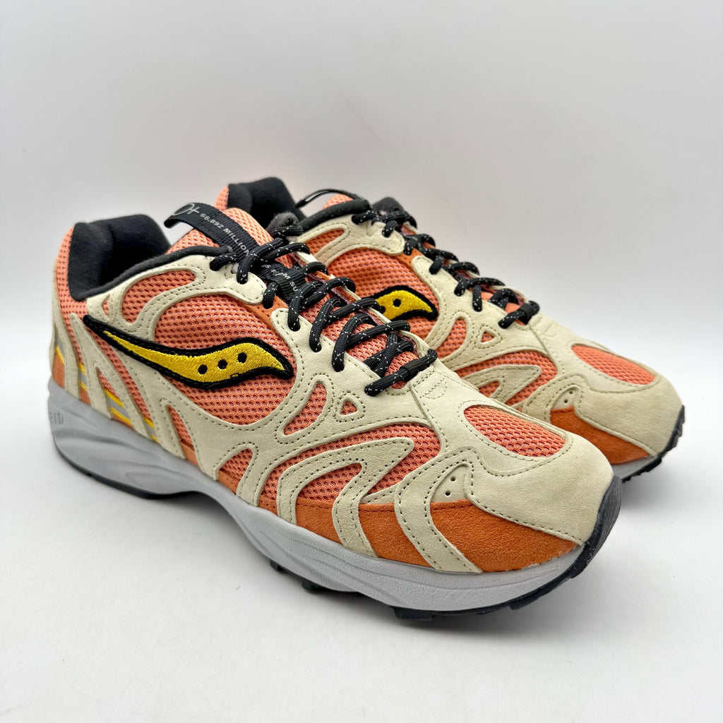 Saucony Mens Grid Azura 2000 Athletic Shoes Size 8 EU 41 Orange Tan NIB