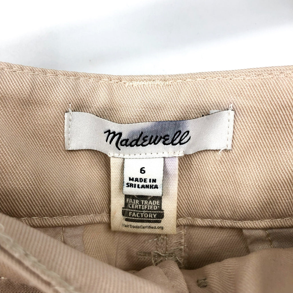 MADEWELL Women's The Harlow Pants Size 6 Tan Harvest Moon Wide Leg NG521 NWT
