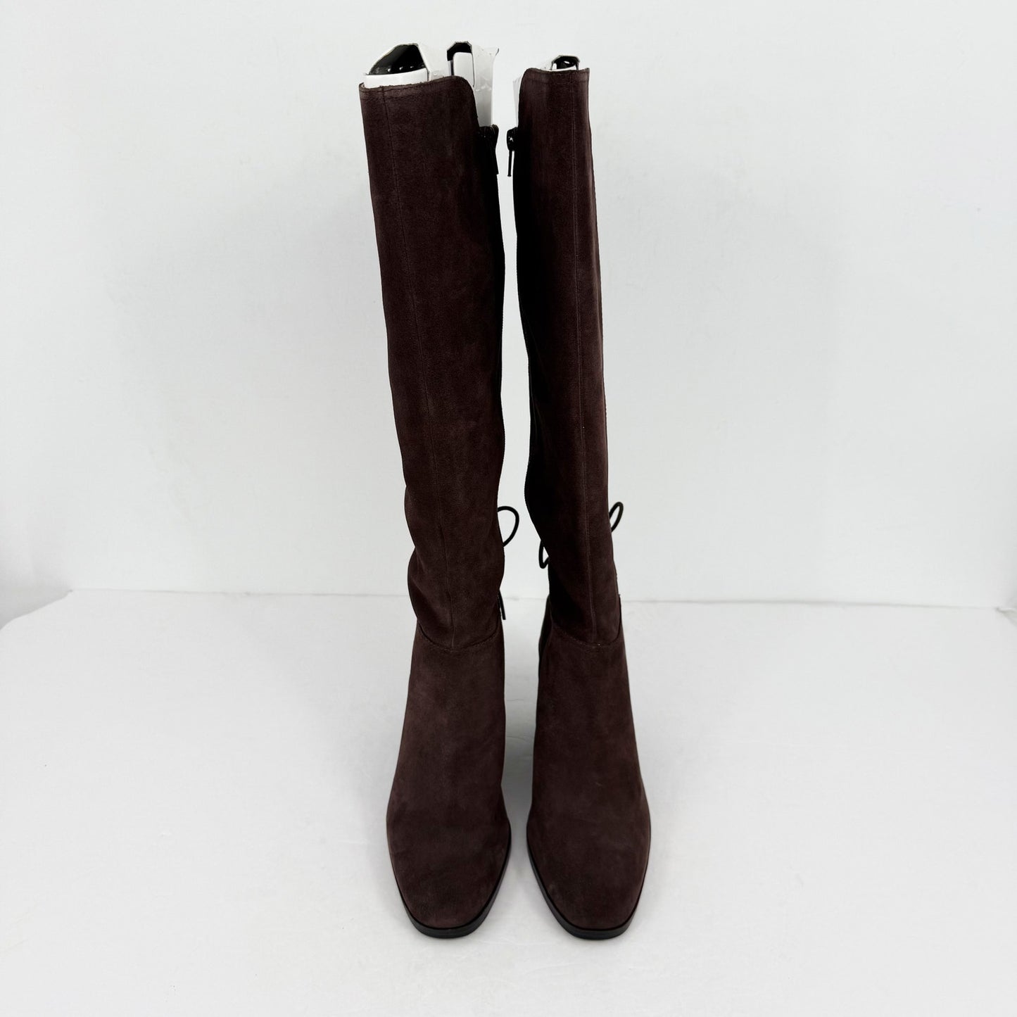 Lucky Brand Womens Mekinna Heeled Knee High Boots US 8.5 Dark Brown Suede NIB