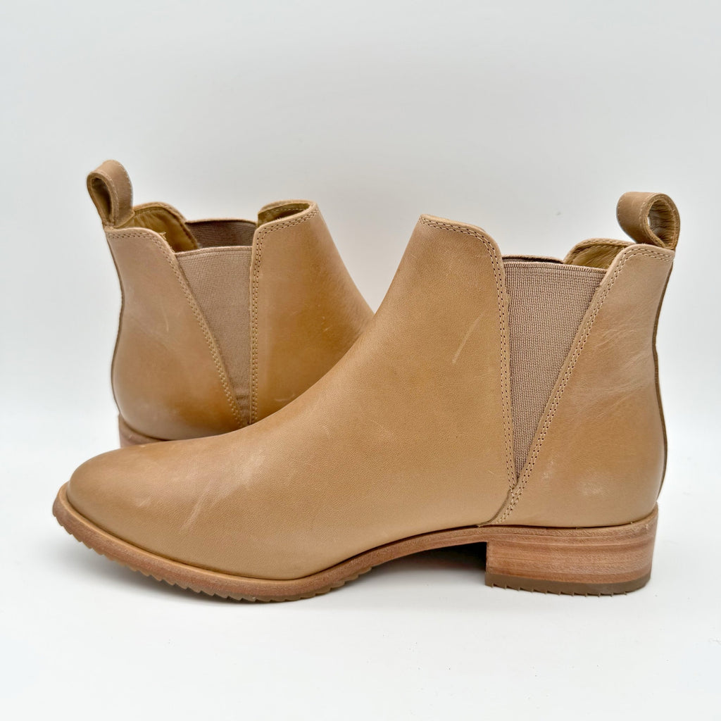 Nisolo Womens Eva Everyday Chelsea Boot US 6.5 Tan Leather Water Resistant NIB