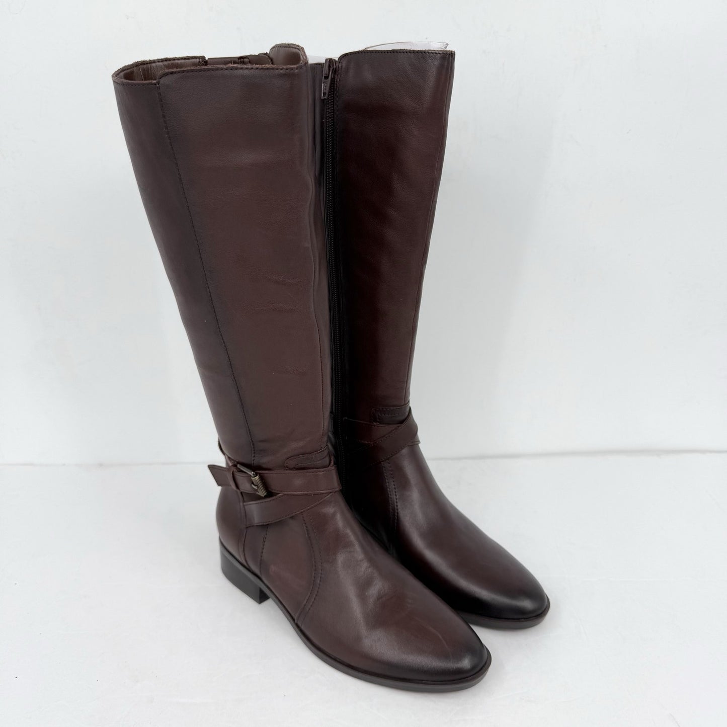 Naturalizer Womens Rena Knee High Boots US 8 M EU 38.5 Brown Leather NWOB
