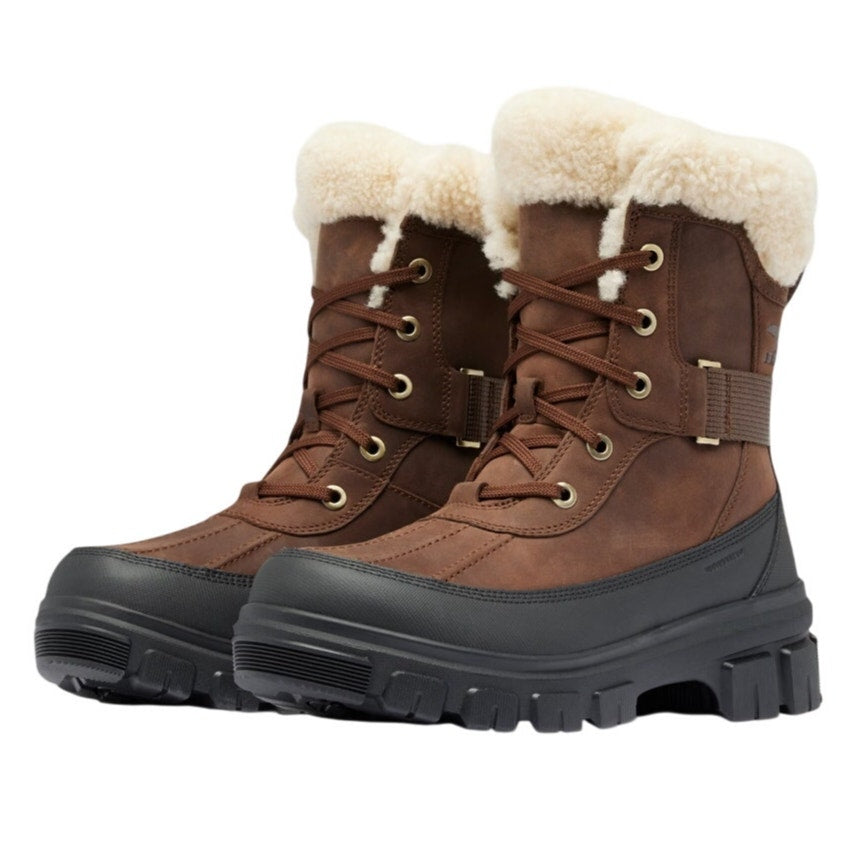 Sorel Womens Tivoli V Parc Winter Boots Size 12 Brown Leather Waterproof NIB