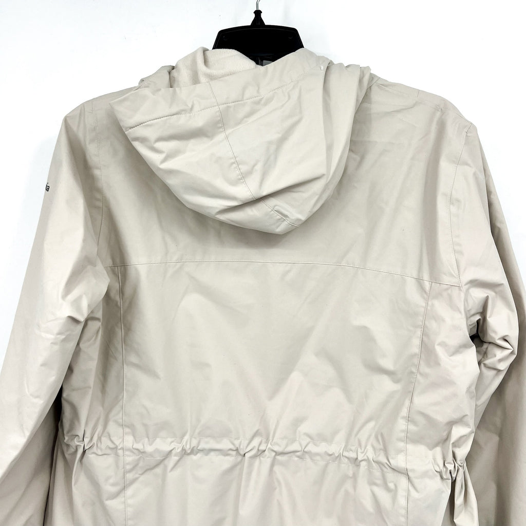 COLUMBIA Women Sweet Creek II Lined Rain Jacket Large Dark Stone Waterproof NWT