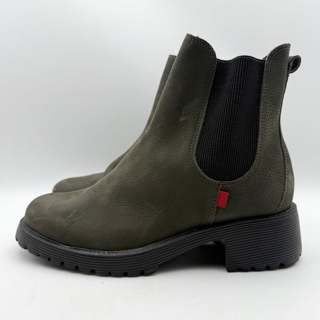 Marc Joseph New York Womens Columbia ST Ankle Booties Size 6 Green Leather NWOB