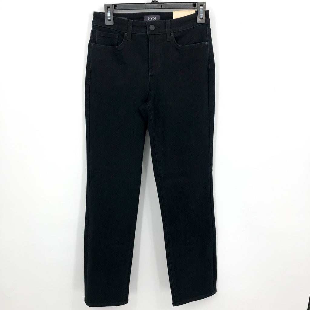 NYDJ Women's Emma Relaxed Slender Jeans Size 0 Black Huntley Lift Tuck NWT