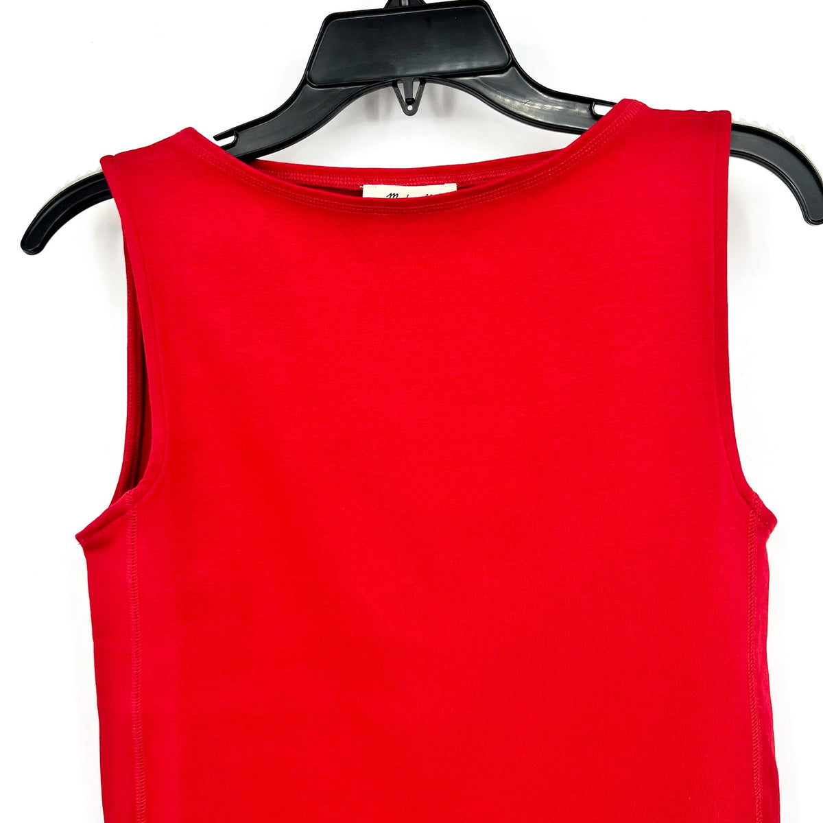 MADEWELL Women's Sleeveless Boat Neck Shirt Small Red Crimson NU773 NWT