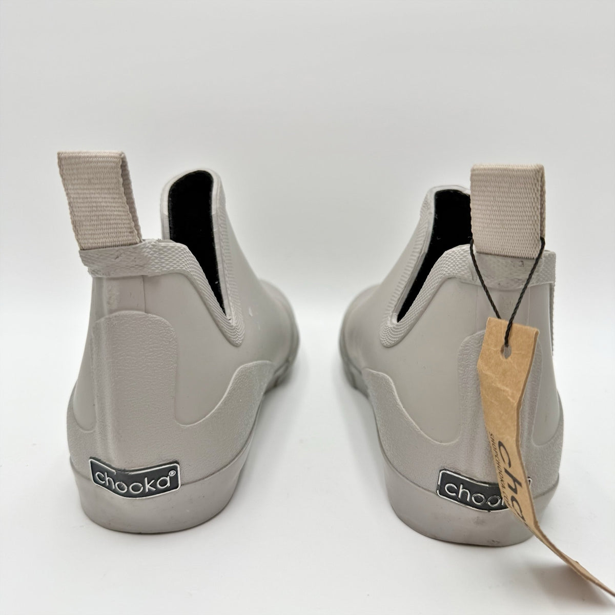 CHOOKA Womens Lakeridge Rain Ankle Boots Size 7 Light Grey Waterproof NWT
