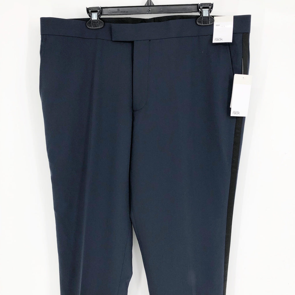 NORDSTROM RACK Men's Trim Fit Dress Pants 36x31 Navy Blue Straight Leg NWT