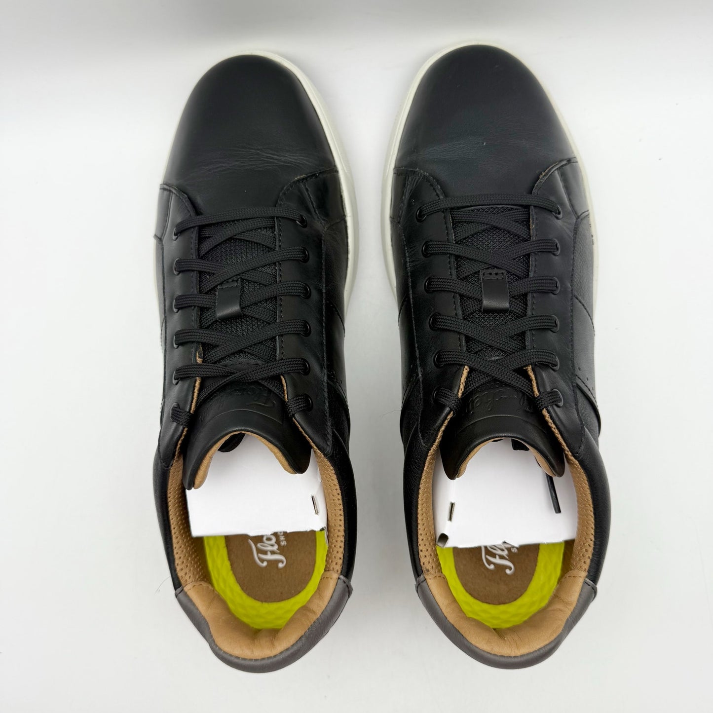 Florsheim Mens Crossover Lace to Toe Sneakers US 10.5 M Black Leather NIB