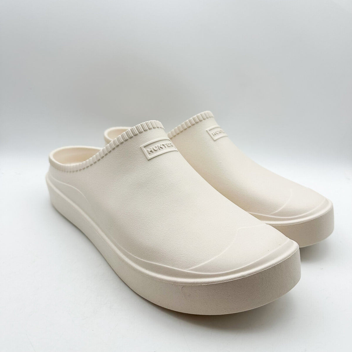HUNTER Mens In/Out Bloom Clog Size 13 UK 12 White Willow Cream NWOB