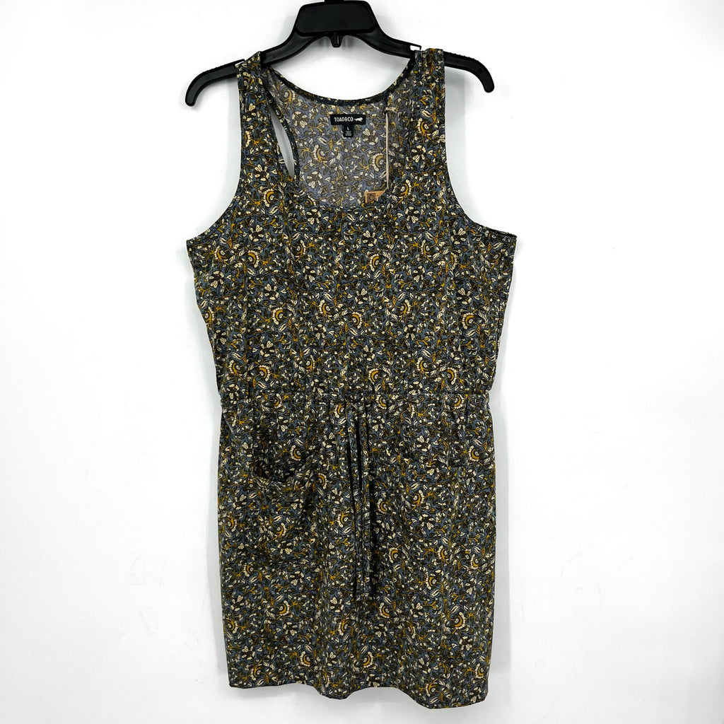 TOAD & CO Womens Sunkissed Livvy Tank Dress Large Green Black Floral NWT