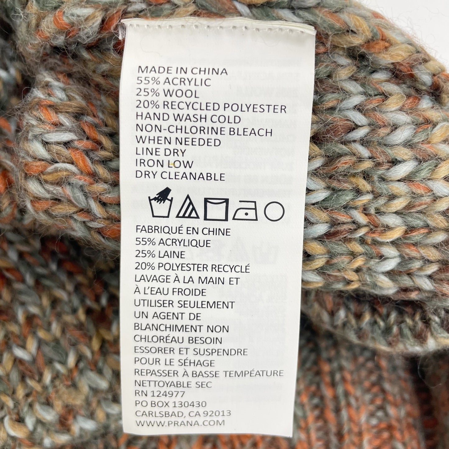 prAna Womens Autum Rein Turtleneck Sweater Tunic Charcoal Multicolor XS