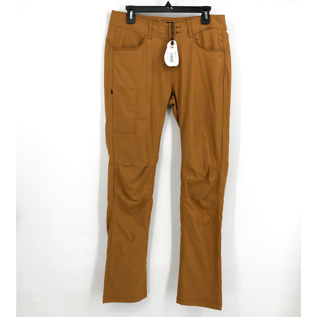 PRANA Women's Halle Straight Pants II Size 10 Tall Tan Earthbound 34" Inseam NWT