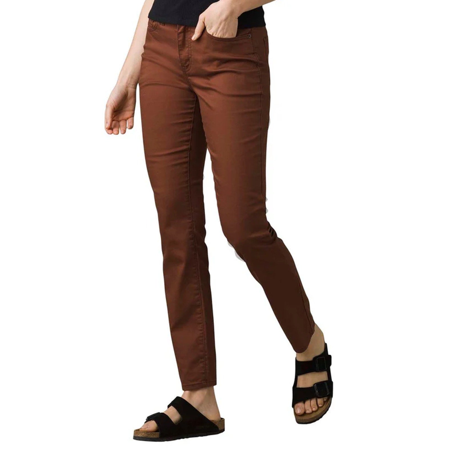 PRANA Women's Kayla Skinny Jeans Size 2 26x32 Brown High Rise Stretch NWT