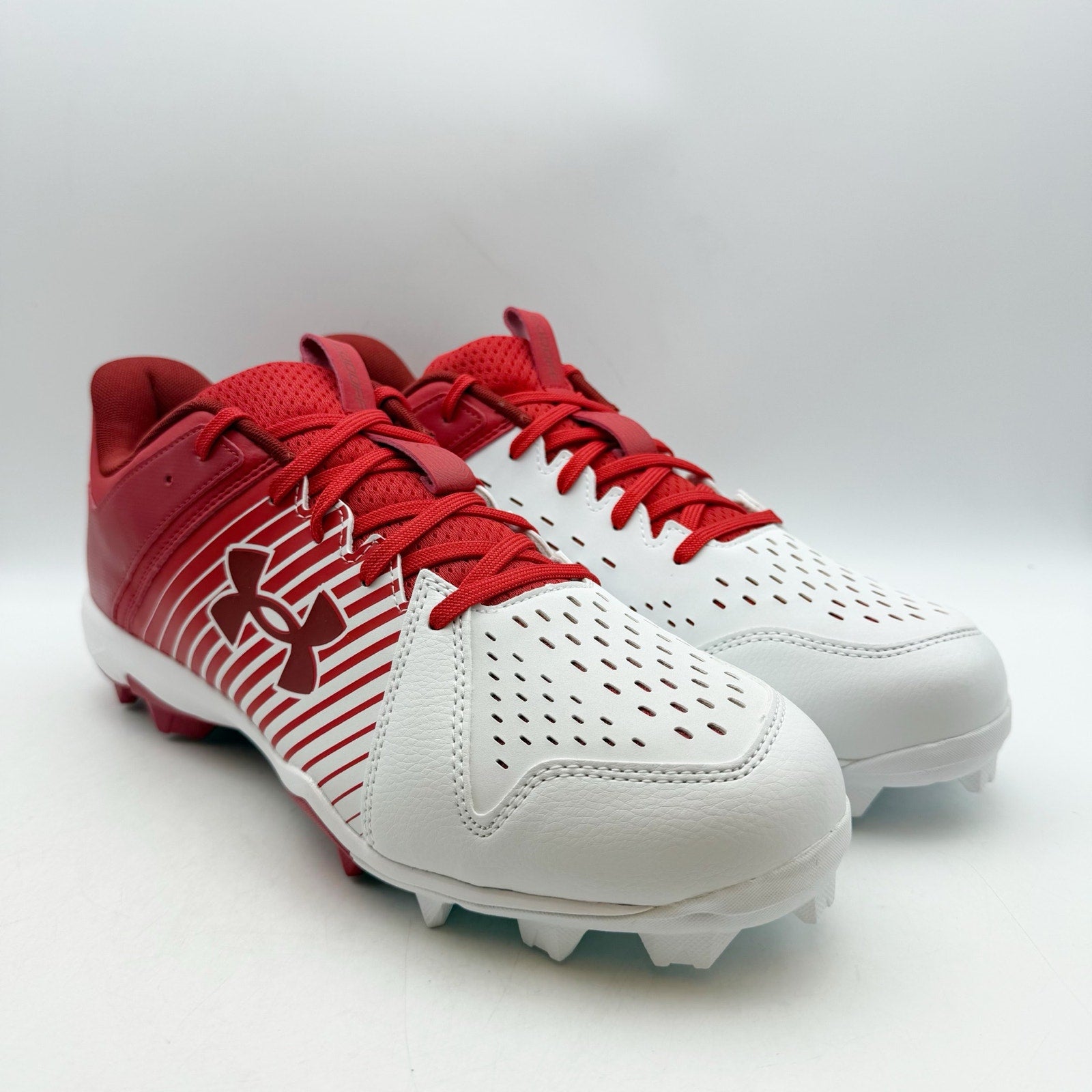 Under Armour Mens Leadoff Low Rm Baseball Cleats US 12 EU 46 Red White NIB