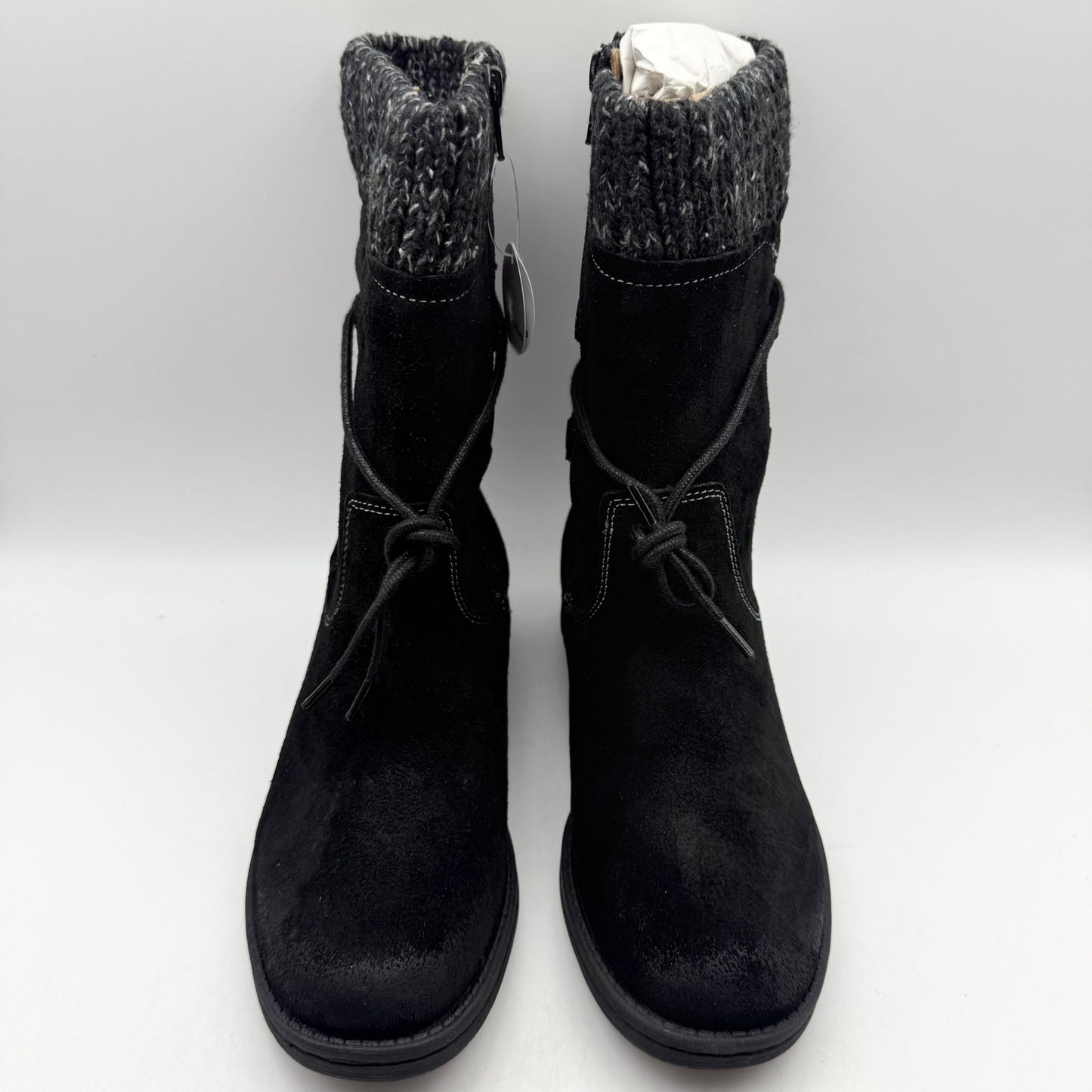 Comfortiva Womens Salem Casual Boots US 7 Wide EU 38 Black Suede Waterproof NIB