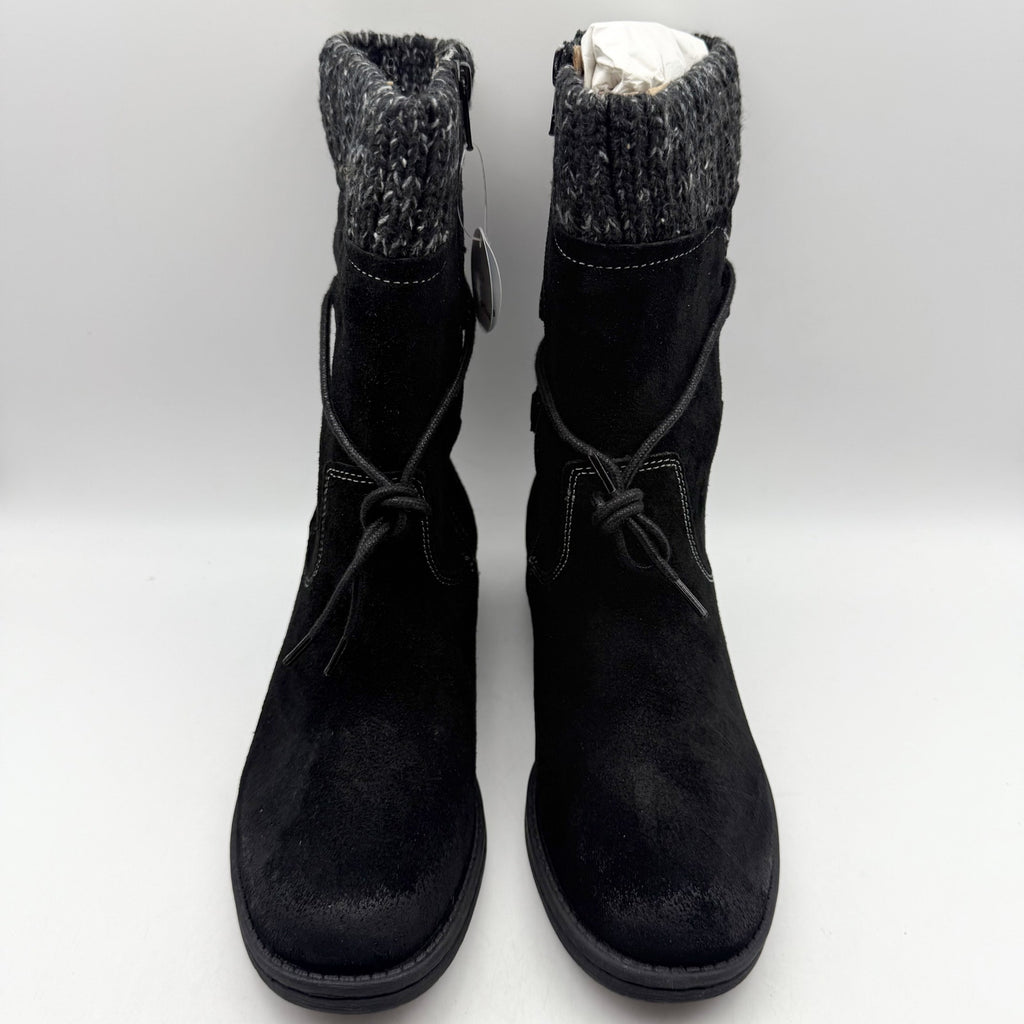 Comfortiva Womens Salem Casual Boots US 7 WIDE EU 38 Black Suede Waterproof NIB
