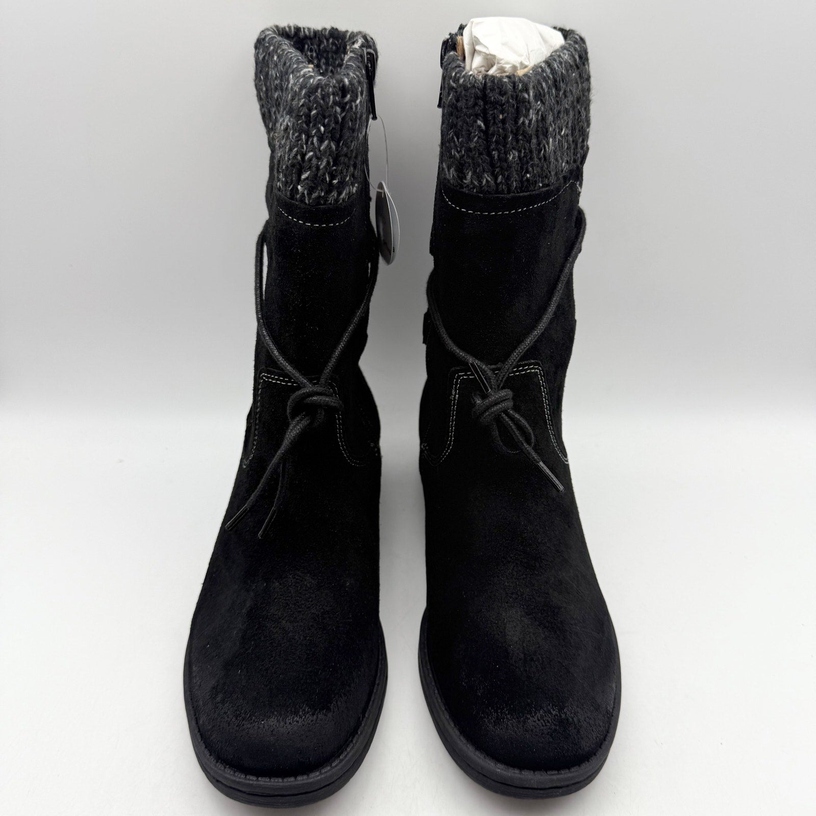 Comfortiva Womens Salem Casual Boots US 7 WIDE EU 38 Black Suede Waterproof NIB