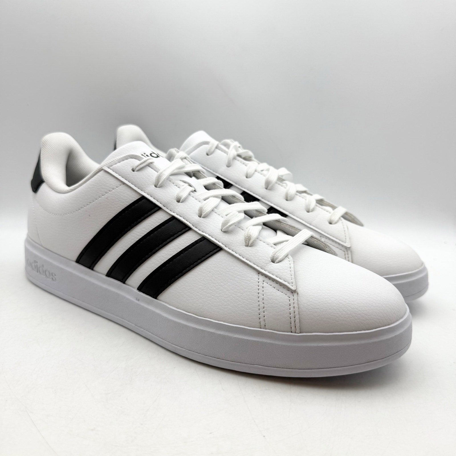 Adidas Mens Grand Court 2.0 Casual Sneakers US 12 White Black NWOB