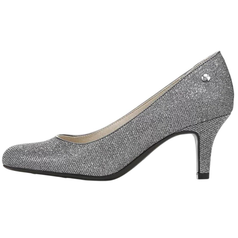 LifeStride Womens Parigi Pumps Size 7.5 Silver Metallic Heels NIB