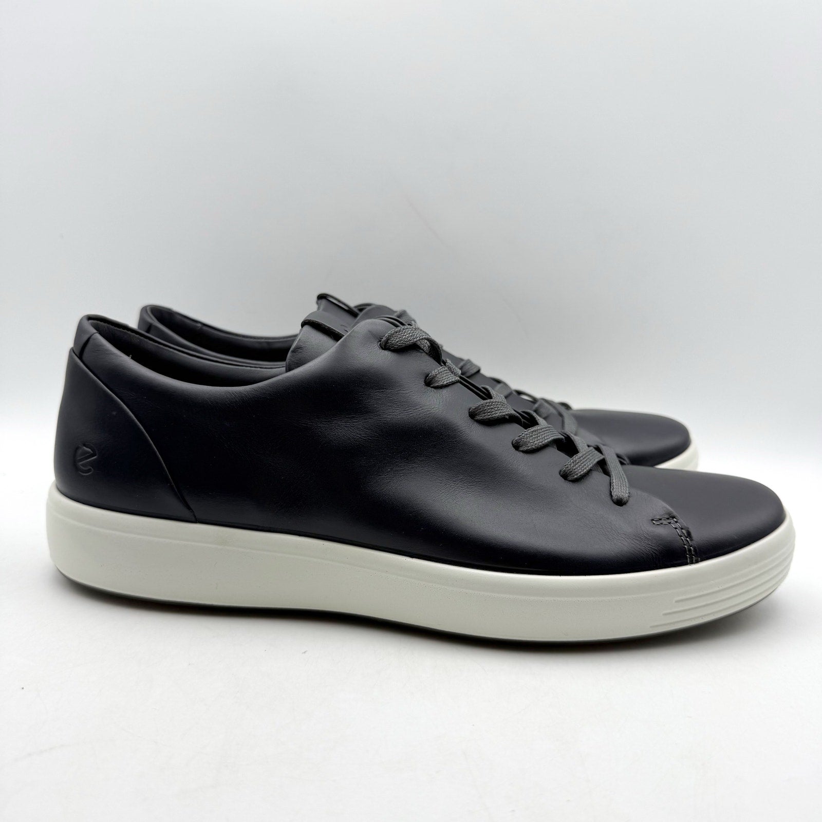 ECCO Mens Soft 7 Premier Sneakers EU 43 US 9-9.5 Black Leather NIB