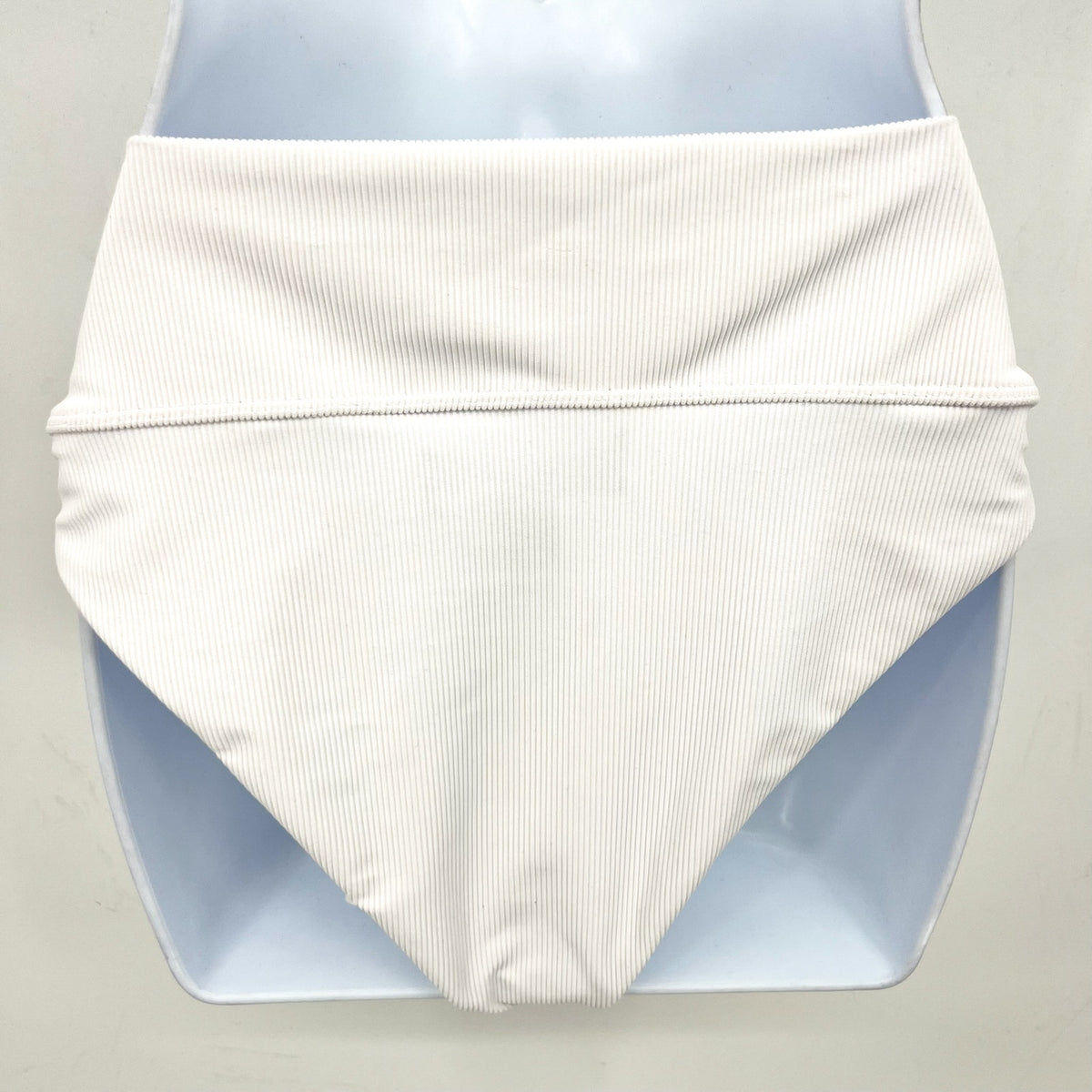 BEACH RIOT Women's Highway Bikini Bottom Large White Ribbed Knit  NWT
