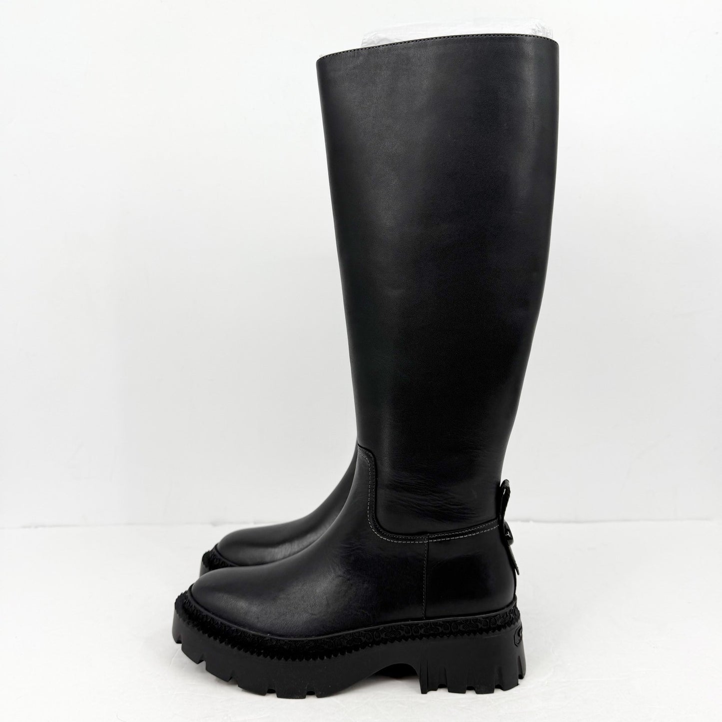 Coach Womens Julietta Knee High Boot US 6.5 M EU 37 Black Leather NIB