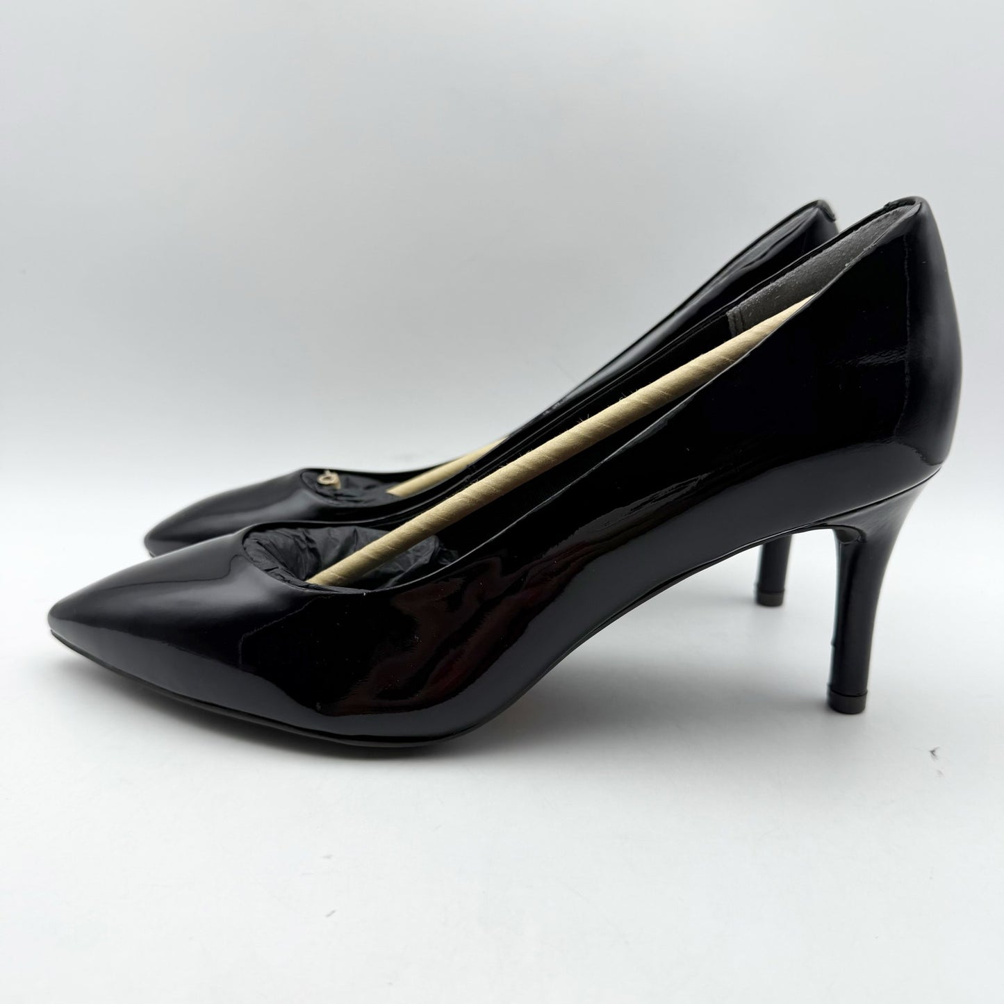 Rockport Womens Total Motion 75mm Pointy Toe Pumps US 8 Black Patent Leather NIB