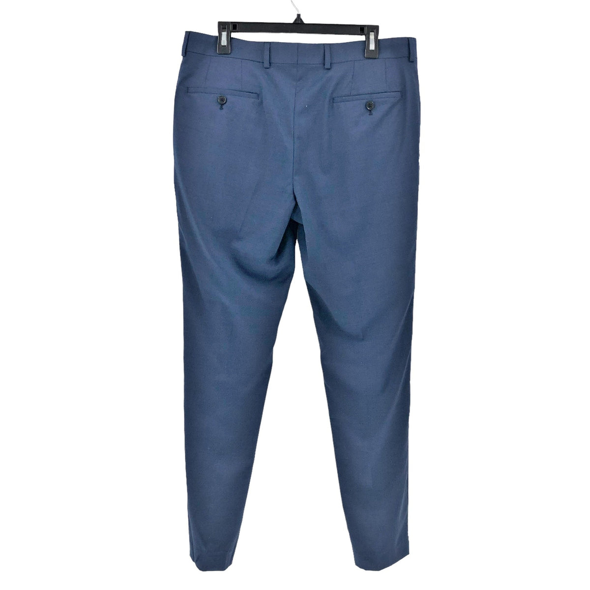 ORIGINAL PENGUIN Men's Osman Dress Pants 40x35 Blue Flat Front Wool Blend NWOT