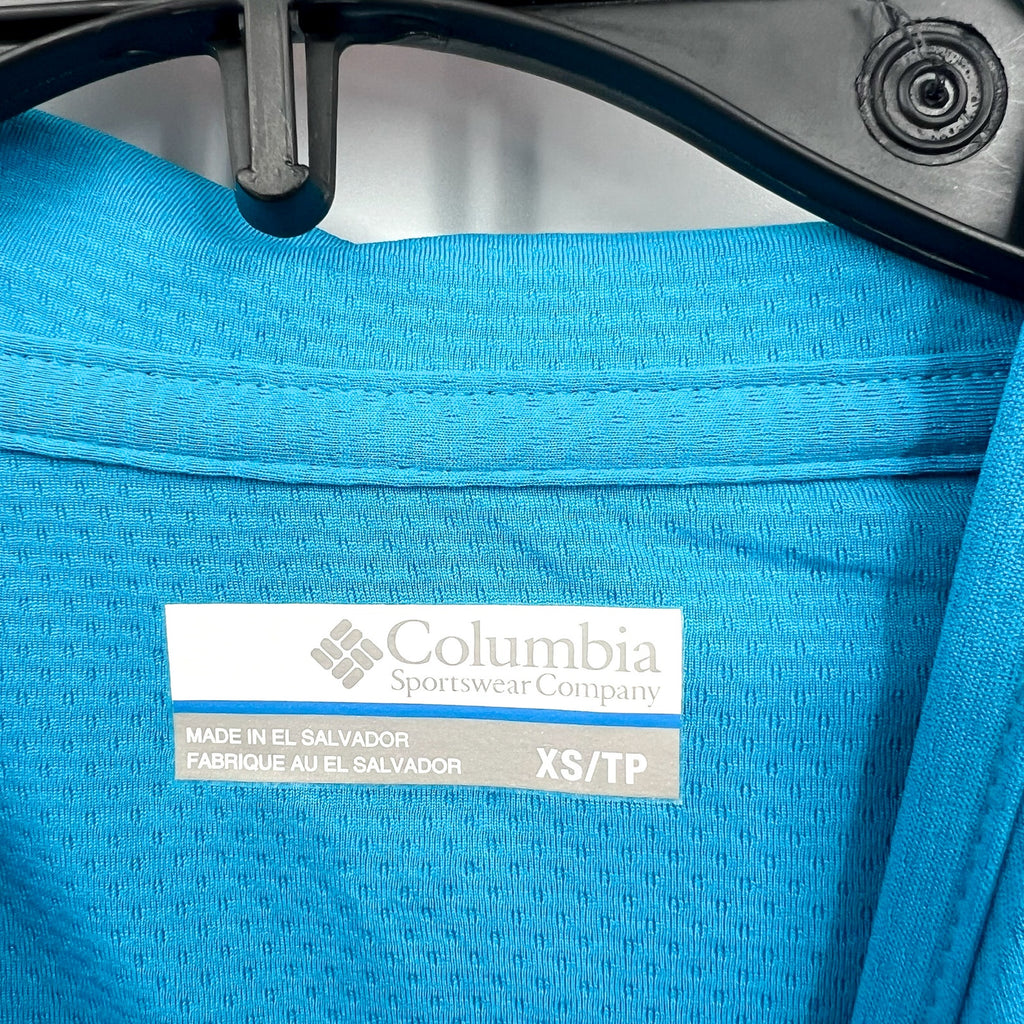 COLUMBIA Womens PFG Solar Stream Elite Hoodie XS Vivid Blue Long Sleeve NWT