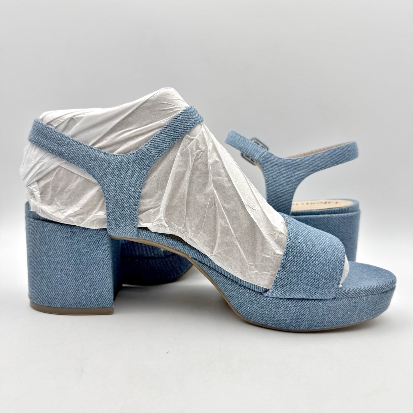 LifeStride Womens Rhythmn Heel Pumps US 11 M EU 42 Denim Blue Leather NIB