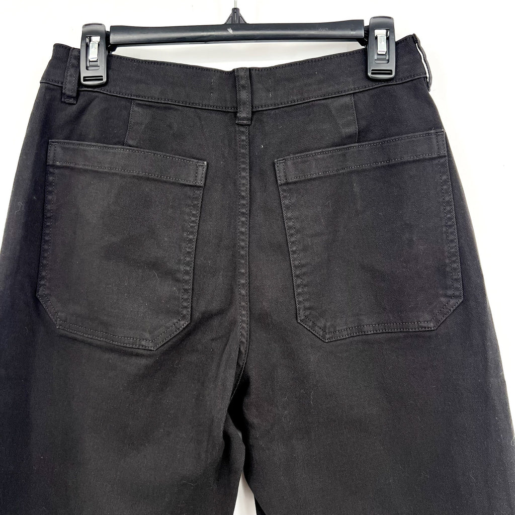 EVERLANE Women's The Utility Barrel Pants Size 12 TALL Black Cotton Twill NWT