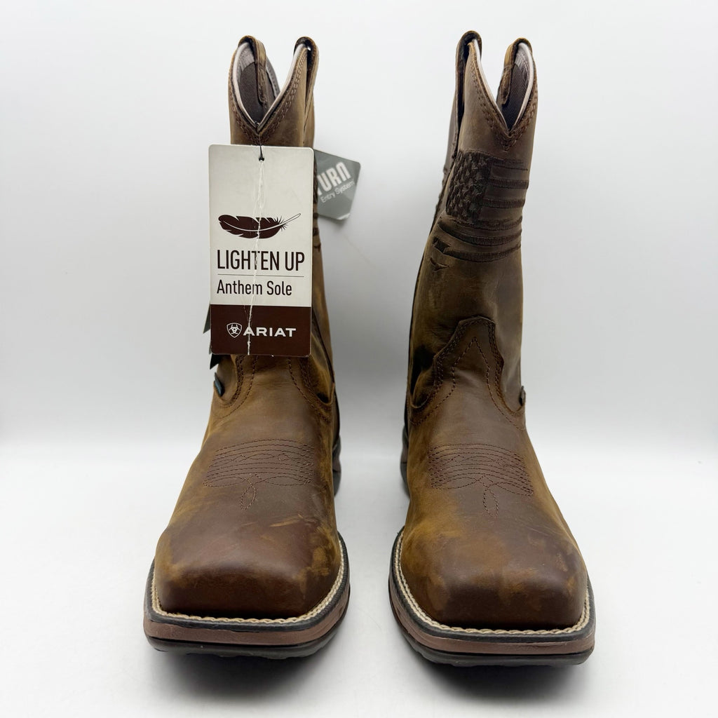 Ariat Womens Anthem Patriot Mid Calf Boot US 7 M Distressed Brown Leather WP NWT